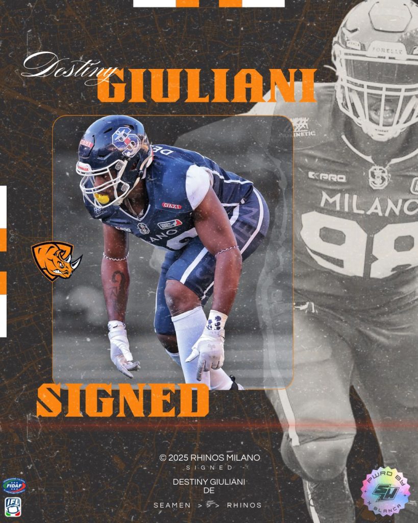 Destiny Osawe Giuliani Rhinos Milano IFL 2025