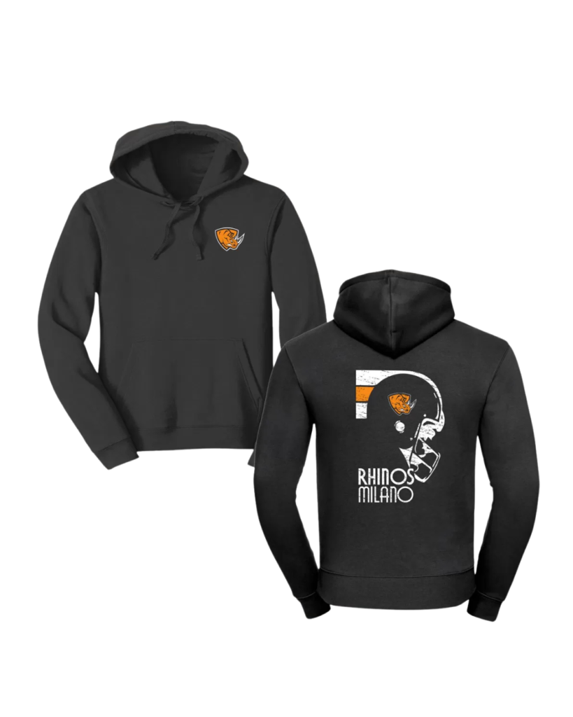 Hoodie Rhinos black - Felpa Rhinos nera